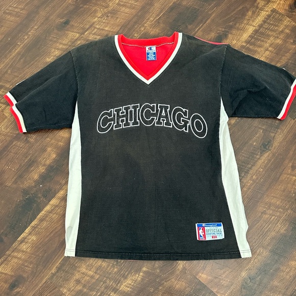Vintage Chicago Bulls Shooting Champion T-Shirt 90’s, Size Large - Picture 2 of 7